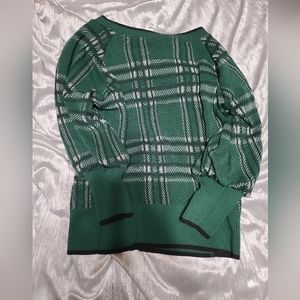 Elhoffer Essential Emerald Tartan Cropped Sweater